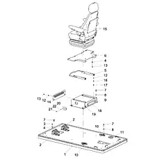 СИДЕНЬЕ. КРЕПЕЖНАЯ ПЛАСТИНА - Блок «Опорная плита передняя в сборе»  (номер на схеме: 6)