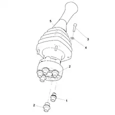 ЛЕВАЯ НАПРАВЛЯЮЩАЯ РУКОЯТКА - Блок «Пилотный клапан»  (номер на схеме: 5)