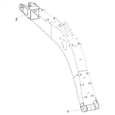 БЛОК ПЕРЕДНЕЙ ВИЛКИ СТРЕЛЫ КРАНА - Блок «Стрела крана»  (номер на схеме: 2)