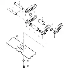 Болт - Блок «Гусеница в сборе 600mm»  (номер на схеме: 14)