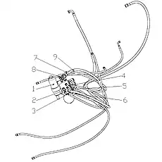 Блок источника пилотного масла - Блок «Пилотная гидравлическая линия»  (номер на схеме: 1)