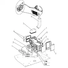 Внешний воздушный фильтр - Блок «Система кондиционирования воздуха»  (номер на схеме: 11)