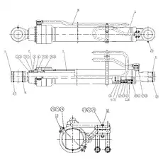 O-образное кольцо - Блок «Цилиндр левой стрелы»  (номер на схеме: ⑱)
