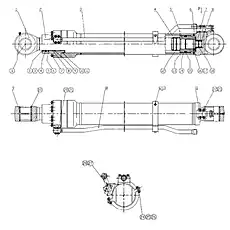 Болт M10×40 - Блок «Цилиндр рычага»  (номер на схеме: 24)