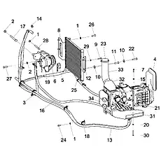 CONDENSER BRACKET - Блок «AIR CONDITIONING SYSTEM»  (номер на схеме: 8)