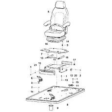 SEAT MOUNTING PLATE - Блок «Основание плиты»  (номер на схеме: 16)