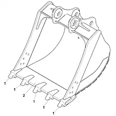 TOOTH ADAPTER - Блок «Ковш»  (номер на схеме: 1)