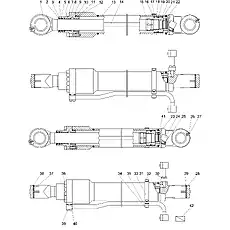 O-RING 120×3.1 - Блок «Цилиндр ковша»  (номер на схеме: 10)