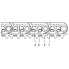 TRACK SHOE - Блок «CRAWLER WITH RUBBER PAD»  (номер на схеме: 2)