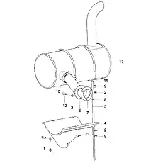 HOSE CLAMP - Блок «EXHAUST SYSTEM»  (номер на схеме: 8)