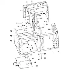 LATEX L=250 - Блок «FRAMEWORK ASSEMBLY»  (номер на схеме: 32)