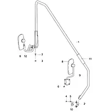 HOSE COVER - Блок «HANDRAIL ASSEMBLY»  (номер на схеме: 10)