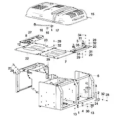 ANTI-SKID SHEET - Блок «HOOD AND GUARD ASSEMBLY»  (номер на схеме: 12)