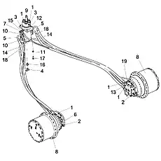 CONNECTOR NON STANDARD - Блок «HYDRAULIC SYSTEM - UNDERCARRIAGE»  (номер на схеме: 13)