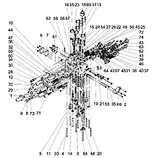 BOOM 1 MAIN SPOOL ASSEMBLY - Блок «MAIN CONTROL VALVE»  (номер на схеме: 40)