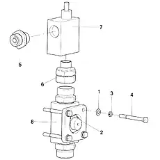 BOLT M8×80 GB/T5782-2000 - Блок «OVER-FLOW VALVE»  (номер на схеме: 4)