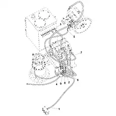 HOSE ASSEMBLY - Блок «PILOT CIRCUIT ARRANGEMENT»  (номер на схеме: 7)