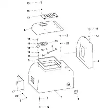 COVER PLATE - Блок «TOOLBOX ASSEMBLY»  (номер на схеме: 6)