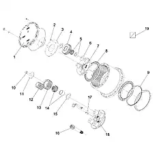 GEAR-SUN - Блок «TRAVEL MOTOR»  (номер на схеме: 16)