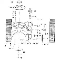 DRIVING WHEEL - Блок «UNDERCARRIAGE ASSEMBLY»  (номер на схеме: 13)