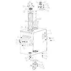 Air Cleaner Filter Core - Блок «Гидравлический бак»  (номер на схеме: 30)