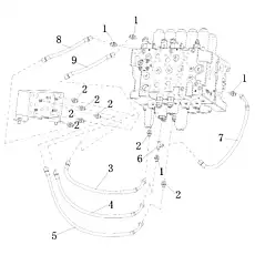 Hose Assembly - Блок «Pilot Hydraulic Piping»  (номер на схеме: 4)