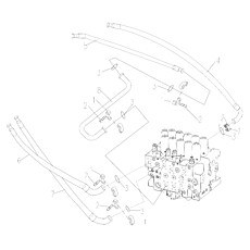 Upper Hydraulic Piping