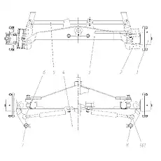 Rim Nut CPQ180 - Блок «Construction of front axle (1)»  (номер на схеме: 6)