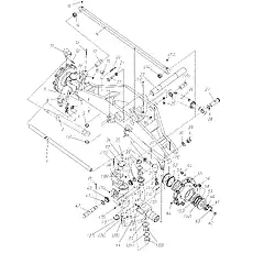 Screw [M12X35 6870. 1] - Блок «Construction of front axle (2)»  (номер на схеме: 61)