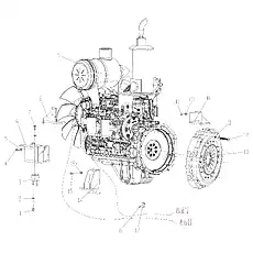 Diesel Engine SC7H190.2G2 - Блок «Engine Assembly»  (номер на схеме: 9)
