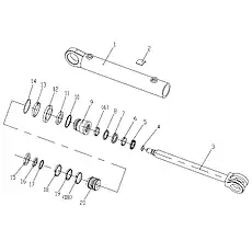 Cylinder HSG01-100/45x254-02-01 - Блок «Steering Cylinder»  (номер на схеме: 1)