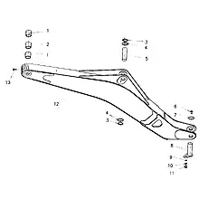 Mid-arm pin shaft - Блок «BACKHOE BOOM MODULE»  (номер на схеме: 5)