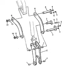 Washer 12 - Блок «BACKHOE SWING ARM MODULE»  (номер на схеме: 6)