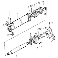 Piston rod - Блок «BOOM CYLINDER»  (номер на схеме: 8)