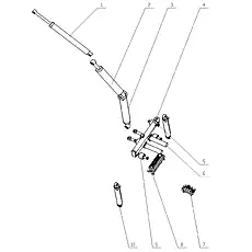 Sliding frame push-pull cylinder - Блок «CYLINDER AND VALVE»  (номер на схеме: 4)