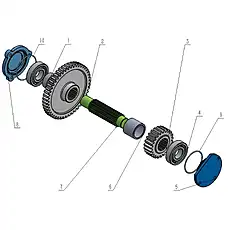 Middle high-grade gear - Блок «DOUBLE VARIABLE INTERMEDIATE AXIS»  (номер на схеме: 2)