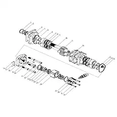 Driven gear shaft - Блок «GEAR PUMP ASSEMBLY»  (номер на схеме: 27)