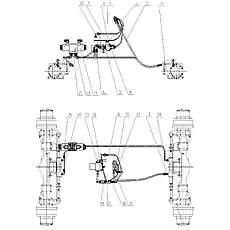 Steering cylinder - Блок «STEERING HYDRAULIC SYSTEM»  (номер на схеме: 3)