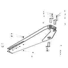 Excavating arm pin shaft assembly - Блок «TELESCOPIC BOOM»  (номер на схеме: 6)