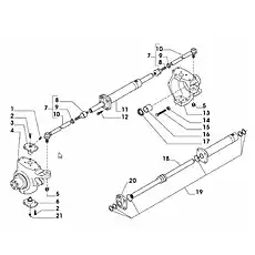 steering arm assy - Блок «Ось»  (номер на схеме: 7)