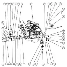 nut M6 - Блок «Система двигателя»  (номер на схеме: 9)