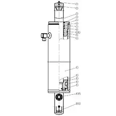 cylinder rod YG826-02 - Блок «Левый цилиндр выгрузки»  (номер на схеме: 3)