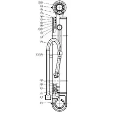 cylinder rod - Блок «Подъемный цилиндр»  (номер на схеме: 4)