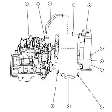 bolt M10X40 - Блок «Радиатор в сборе»  (номер на схеме: 5)