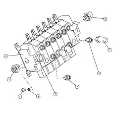 bolt M10X20 - Блок «Система клапанов»  (номер на схеме: 3)