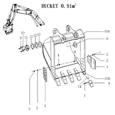BUCKET - Блок «Bucket 0.91m3»  (номер на схеме: 00A)
