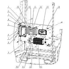 Electrical component mounting bracket - Блок «Cab electrical installation 1»  (номер на схеме: 1)