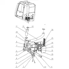 Corrugated duct - Блок «Evaporator accessories unit»  (номер на схеме: 22)