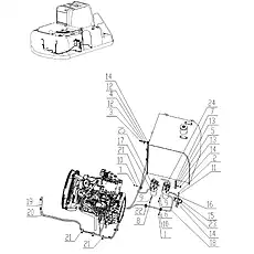 Screw M16×35 - Блок «Fuel Piping»  (номер на схеме: 7)