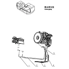 Ribbon GTM-380HD - Блок «Heater piping»  (номер на схеме: 1)